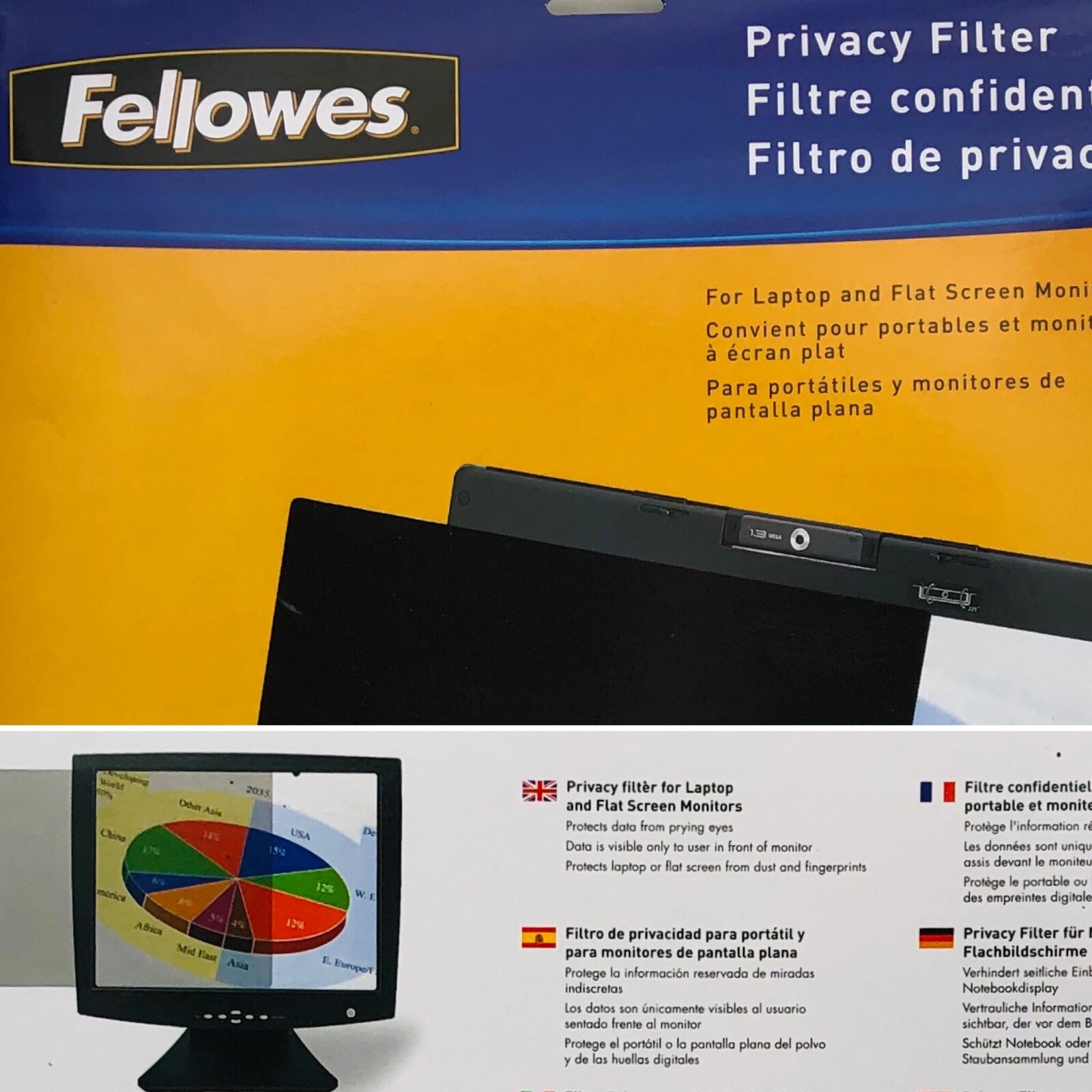 Fellowes PrivaScreen Privacy Filter 22