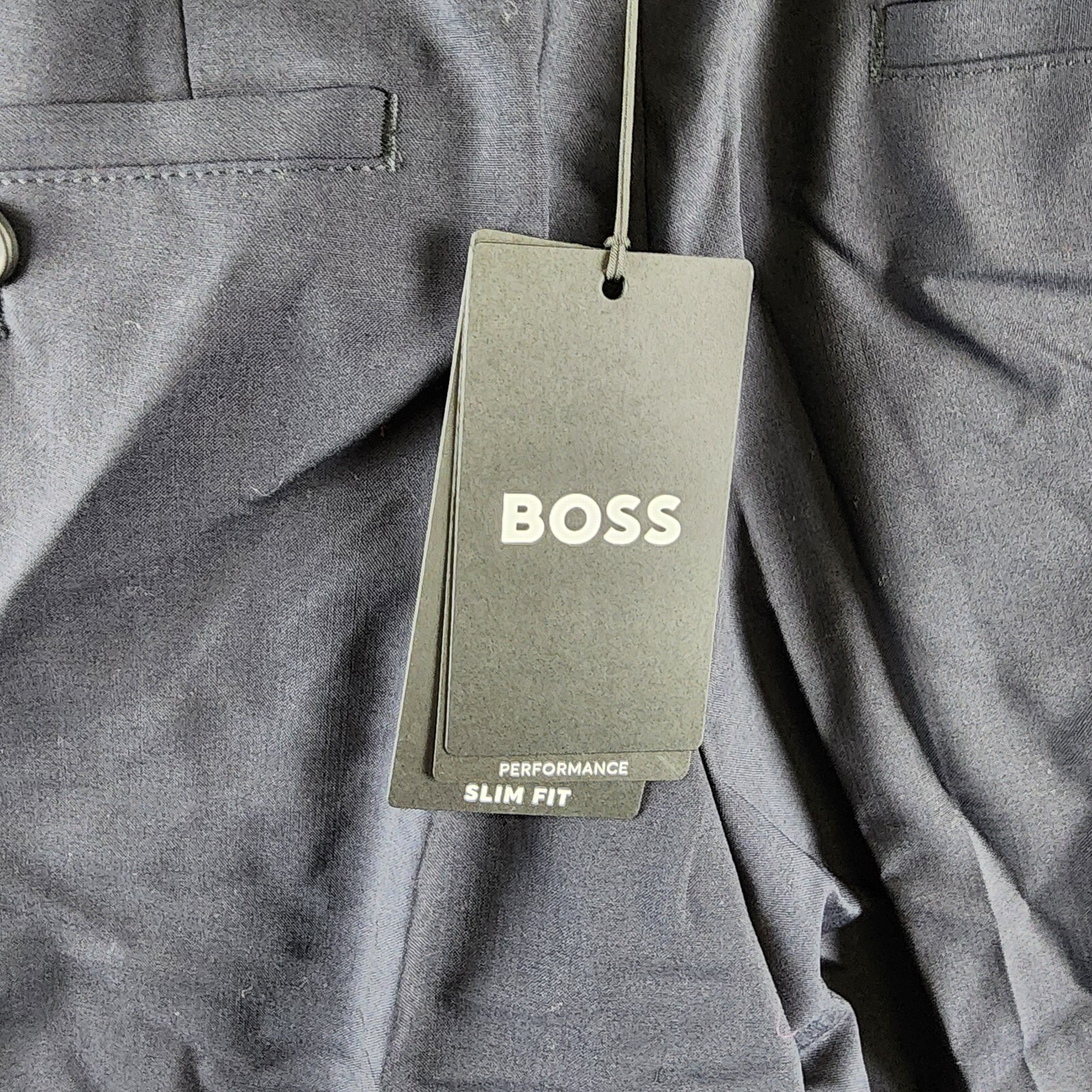 BOSS P-Genius CW-WG-243 Pants Men's 32R Dark Blue Virgin Wool Blend Mid Rise - Picture 17 of 17