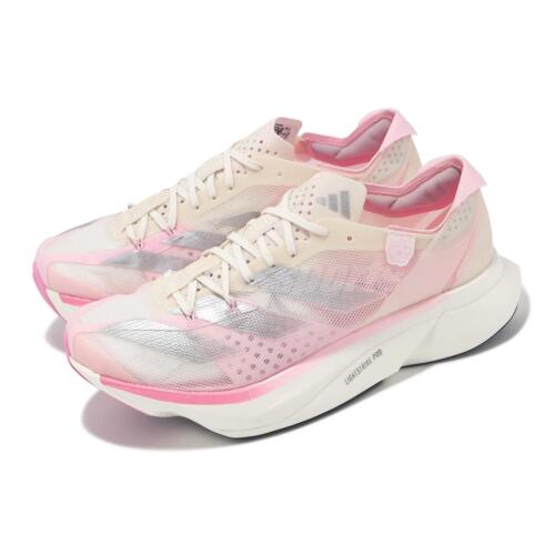 adidas Adizero Adios Pro 3 M Бело-розовые мужские кроссовки унисекс IG6440