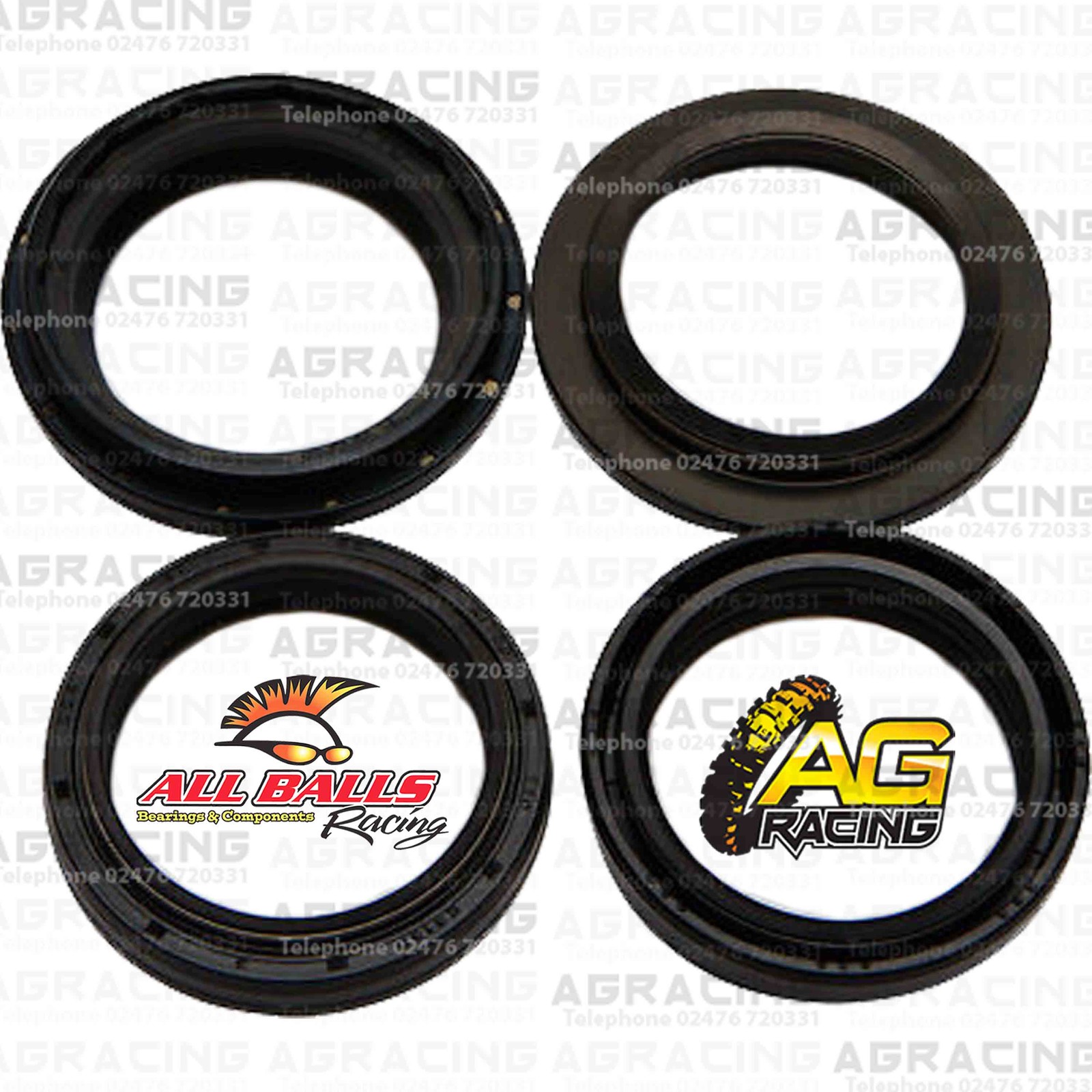 All Balls Fork Oil & Dust Seals Kit For Kawasaki KL 650 E (KLR) 2016 16 Bike