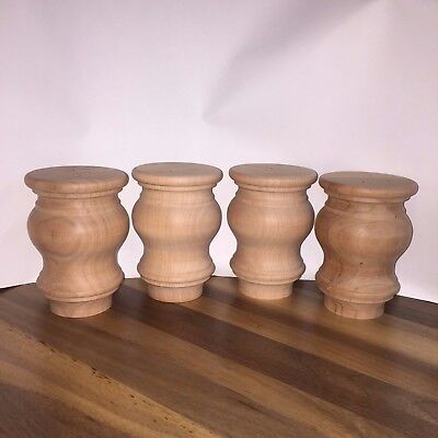 Set of 4 End CapsTips for Wooden Dowels or Furniture