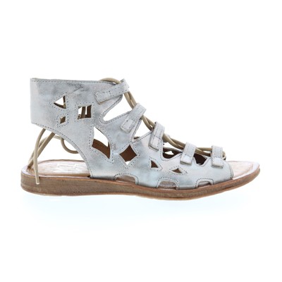 

Miz Mooz Fond 279014 Женские серебряные кожаные сандалии на шнуровке с ремешком 6, Серебряный, Miz Mooz Fond