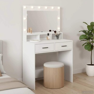 Dressing Table White 79 x 41 x 135 cm Engineered Wood
