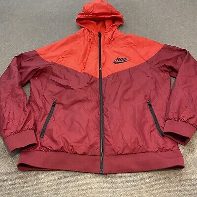 nike windrunner windbreaker jacket hoodie full zip gray white da0001 084 l large 304872122739