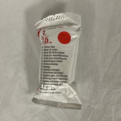 3M #82003R Scotchcast Plus Red Casting Tape, 3'' x 4yd - 1 each