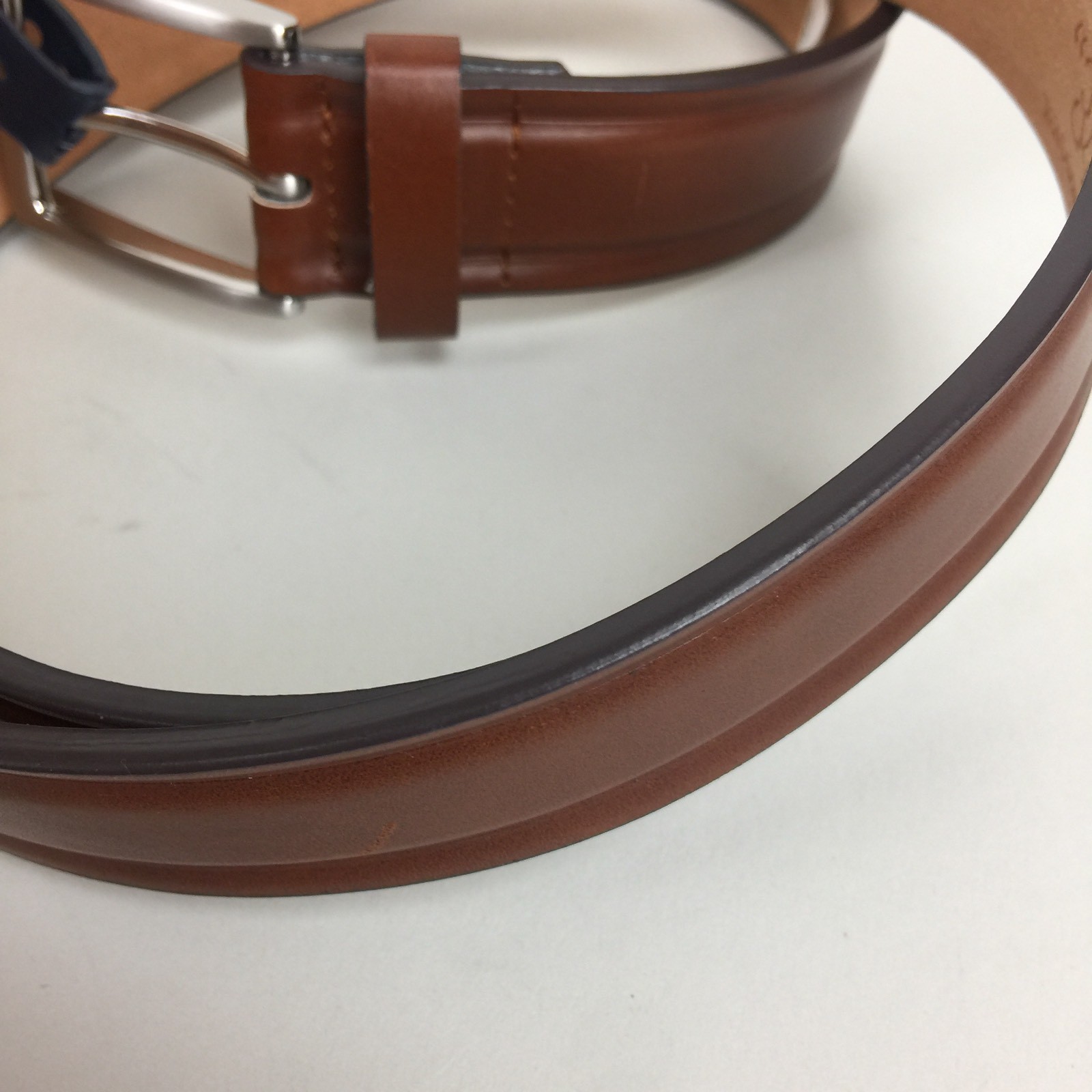 Brooks Brothers Mens Leather Belt size 40 Brown Silver Buckle New