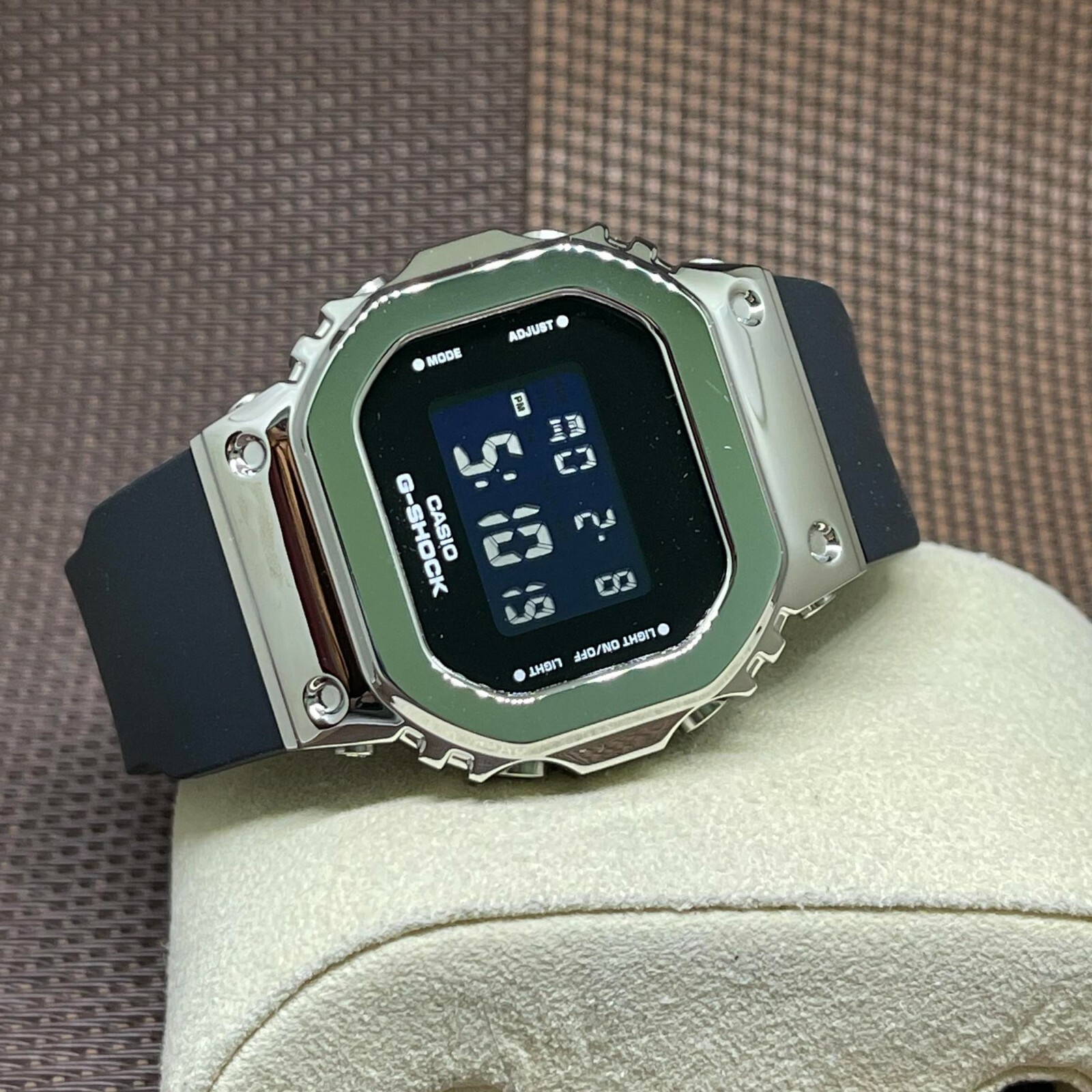 Pre-owned Casio G-shock Gm-s5600-1d Black Square Faced Standard Digital Ladies' Watch