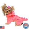 Hotumn Dinosaur Dog Halloween Costume Pet Dino Hoodie for Small Dogs (Large, Pink)