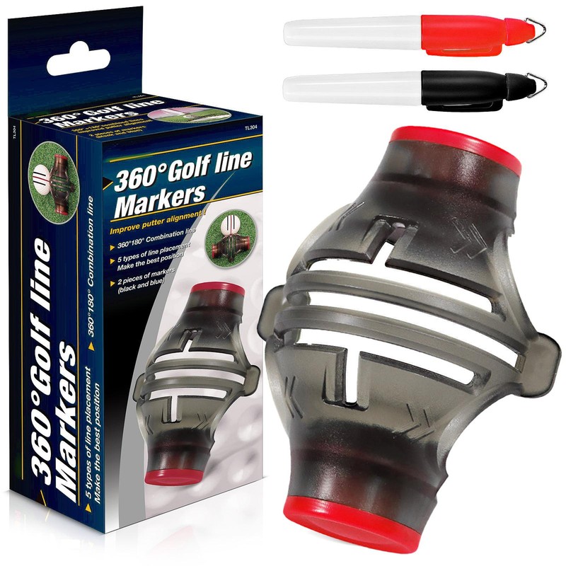 High Precision Ball Marker 360-Degree 3-Line Golf Ball Line Drawing Marker