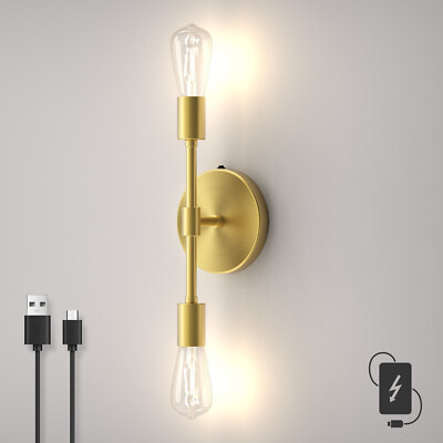 Wall Light Sconce Battery Operated Bedside Wall Lighting Wall Fixture Wireless