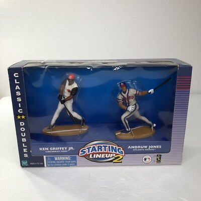 NEW 2000 Hasbro Starting Lineup Classic Doubles Ken Griffey Jr Andrew Jones Set