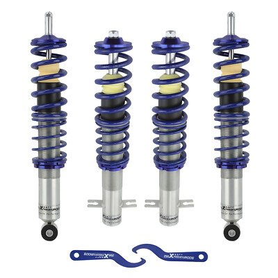 4pcs Adjustable Height Street Coilovers Kits For VW Golf Jetta I Caddy MK1