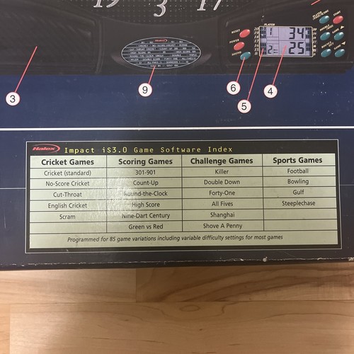 Electronic Dart Board 8 Player With Cricket Halex