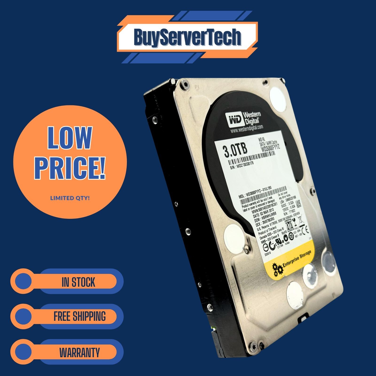 HGST Ultrastar 4TB com: 7K4000 64MB HUS724040ALE640 Hitachi Hard