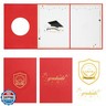 IRENE Graduation Guest Book 2025, Red Gold Graduation Decorations Class of 2025 Decorations Party Guest Book Alternative, Graduates Signature Board for Men Women Congrats Party Signing