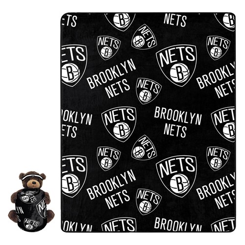 Northwest NBA Brooklyn Nets плюшевый медвежонок с шелковым сенсорным пледом