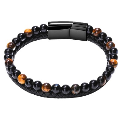 Pro MAXHematie Beaded Bracelets Tiger Eye Bracelets For Men Natural Stone