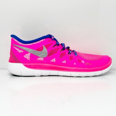 Nike Girls Free 5 644446-601 Розовые кроссовки для бега, размер 5 лет