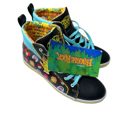 Fraggle Rock Faux Leather Adult High Top Sneakers Shoes Muppets Jim Henson NEW