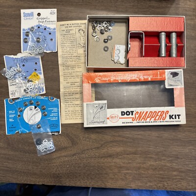 Vintage 1940s Dot Snappers Kit With Snaps