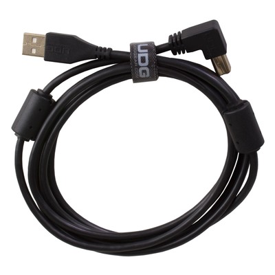 UDG Ultimate Audio Cable USB 2.0 A-B Black Angled 3 m (U95006BL) - Kabel für DJs