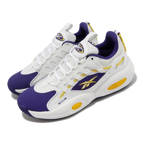 Мужские баскетбольные кроссовки Reebok Solution Mid Iverson Lakers White Purple Gold GW4377