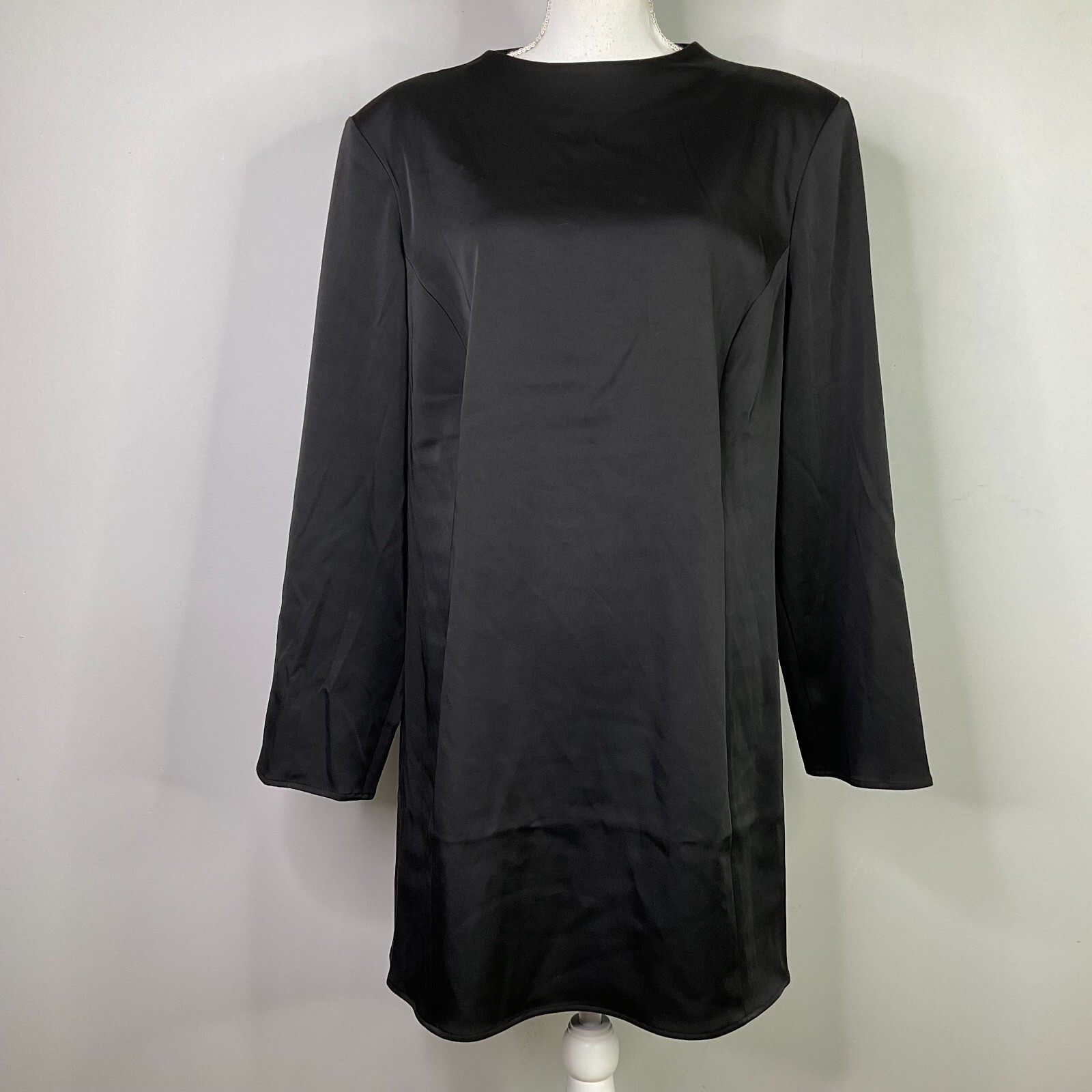 h&m satin dress long sleeve
