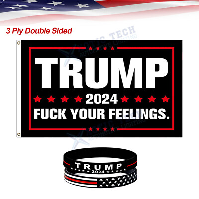 3 Ply Trump President Campaign Flag F**k Your Feelings 3x5 Feet Home Yard Banner