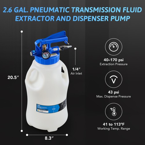 OMT 10L Transmission Fluid Pump Extractor & Dispenser ATF Refill Pump Tool Kit