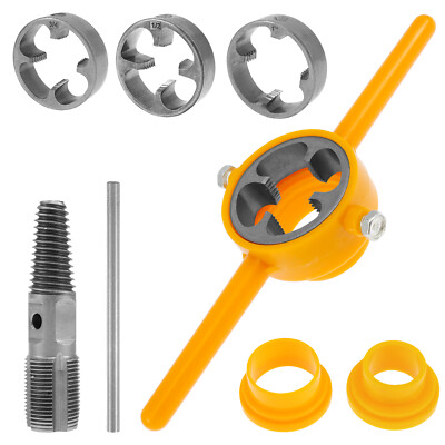 PVC Thread Maker Tool Pipe Threader Kit with Plastic Pipe Thread Round Dies Set