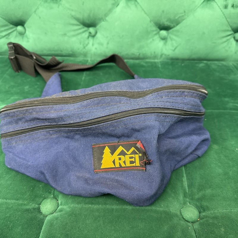 Vintage Retro Fanny Waist Pack Blue Adjustable Strap Pre-Owned Outdoor Gear
