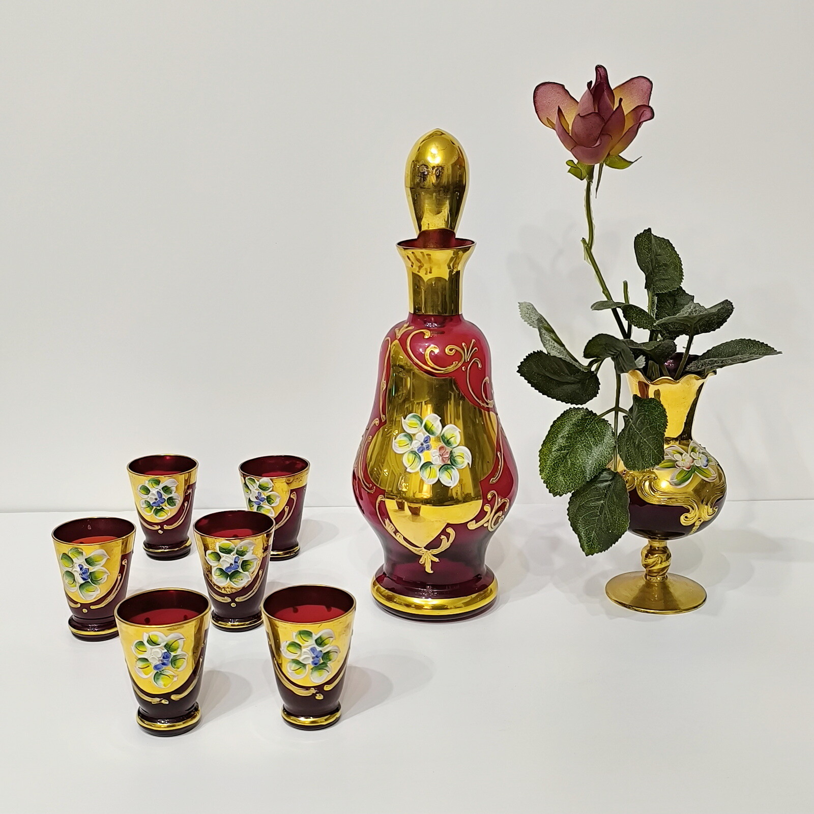 murano-tre-fuochi-drinking-set-for-6-1950s