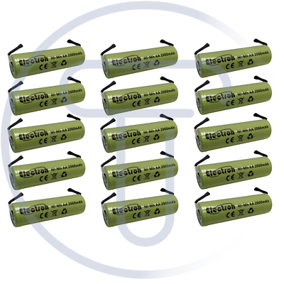10 BATTERIE PILE RICARICABILI AA STILO NI-MH 1,2V 2000mAh SALDARE - Foto 3