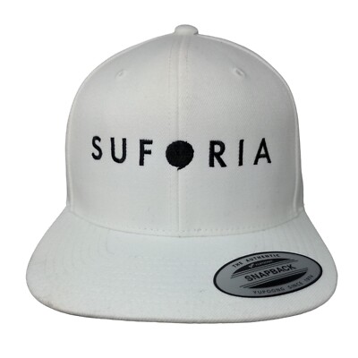 Suforia Snapback Hat White One Size Embroidered 6 Panel Yupoong