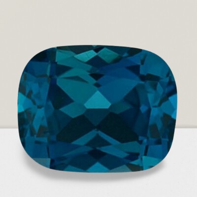 London Blue Topaz Cushion Cut Gemstone 0.60 Cts - 6x4 mm AAA+ Loose Gem