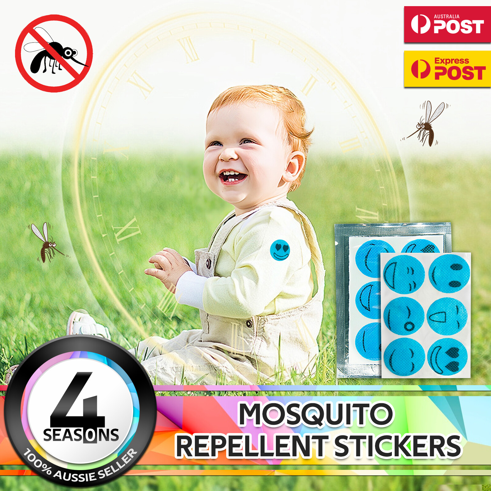 Mosquito Repellent Stickers Patch Anti-Toxic Natural Patches Insect Bug Repeller