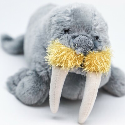 Ganz Webkinz Walrus Tusks HM332 Plush Stuffed Animal Toy Grey No Code