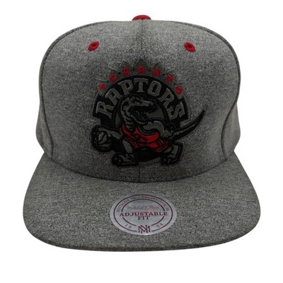 Mitchell & Ness Toronto Raptors Snapback Hat Grey Red Official Hardwood Classics