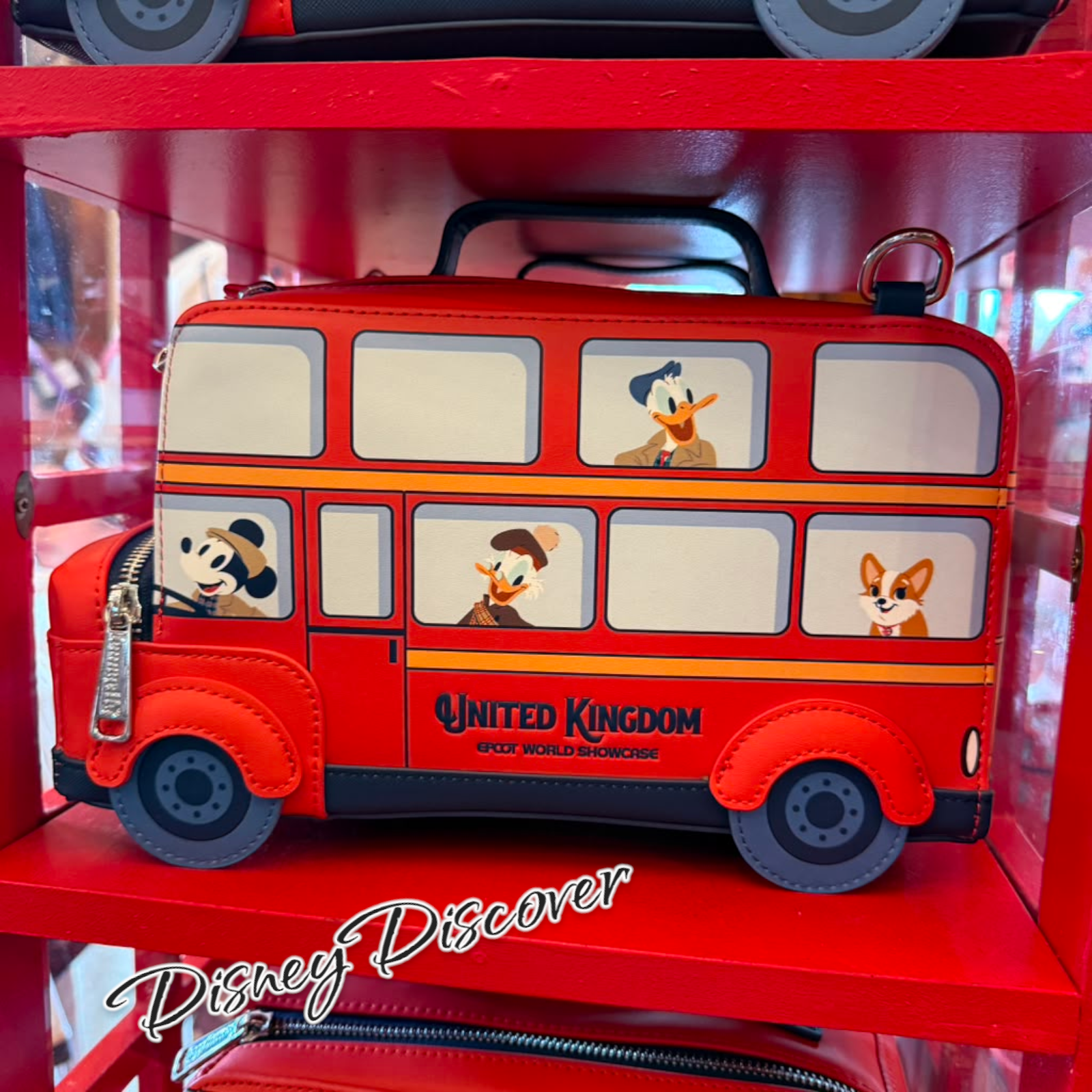 2026 Disney Parks Epcot London Bus Crossbody Loungefly Bag New Mickey Mouse NWT