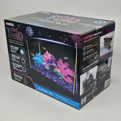 Marina iGlo Aquarium Kit w/ LED lights Glowing Effect 5 Gal 