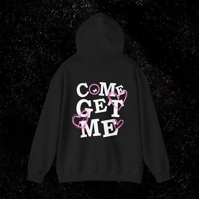 Quiet Racing Club - Pink Hearts Valentines Come Get Me Unisex Hoodie