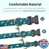 Gelwoo Personalized Dog Collars,Adjustable Puppy Collars with Safety Buckle for Small Medium Large Dogs,Cute and Unique Pink Cherry Pattern Pet Collar for Boy Girl Dogs. (Green Dolphin, Medium)