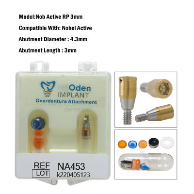 Dental Abutment Male Cap Loc ator Core Tool for NOBEL NobelActive RP 3/4/5mm