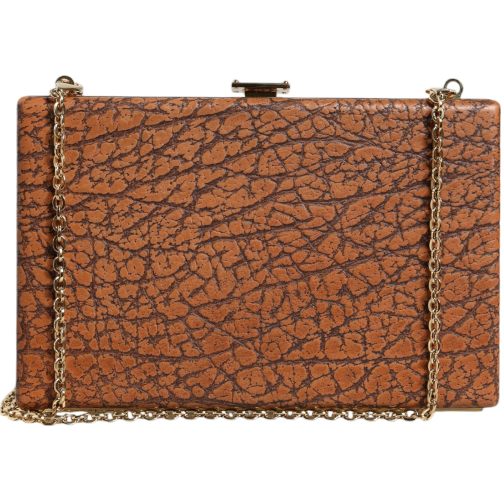 Сумка DOLCE & GABBANA из коричневой кожи, клатч в золотой оправе, мини-сумка через плечо Borse 4500 долларов США