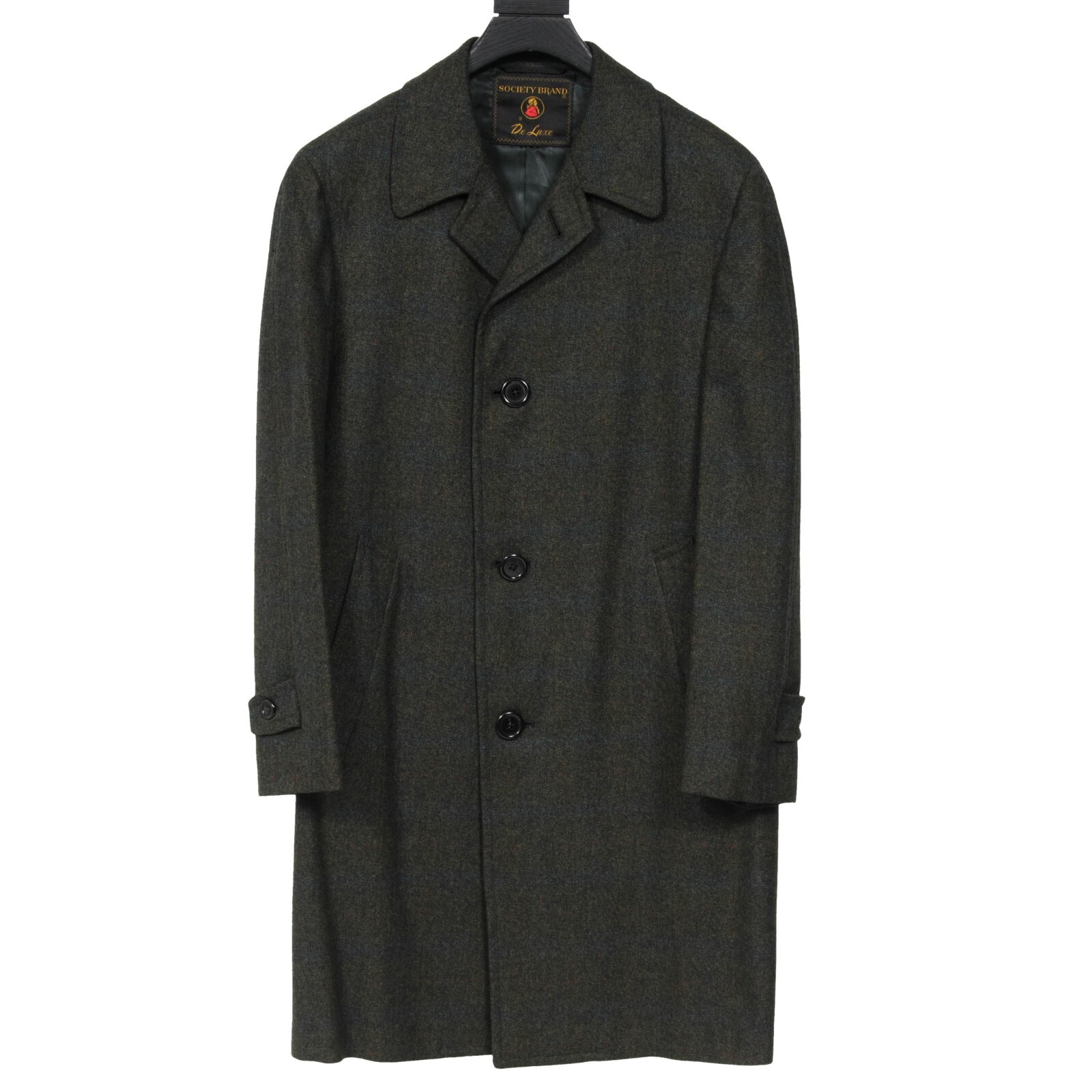 Society Brand De Luxe Mens Vintage Single Breasted Long Coat
