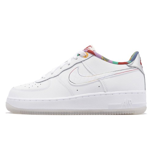 

Nike Air Force 1 Low GS AF1 Белая многоцветная детская молодежная повседневная обувь FN8912-111, Белый, Air Force 1 Low Gs