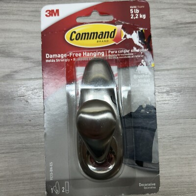 Command Hook, Oil-Rubbed Bronze, Large, Holds 5 lbs (FC13-ORB-ES) 1 Hook
