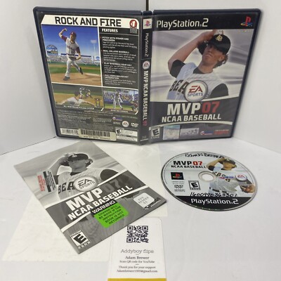 MVP 07 NCAA BASEBALL PS2 Complete w/ Manual and Case