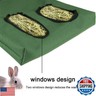Rabbit Hay Feeder Bag Guinea Pigs Hanging Hay Rack Manger Holder Dispenser Small Animal Feeder Storage Pouch for Bunny Chinchilla Hamster (Purple, 2 Windows)