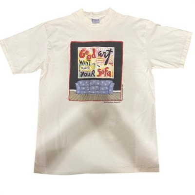 Vintage Fred Babb Art T-Shirt All Sport Maxweight XL God Wont Match Your Sofa